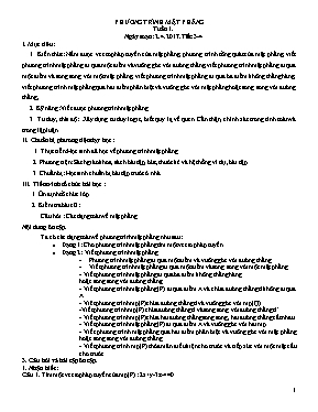 Toán học - Phương trình mặt phẳng